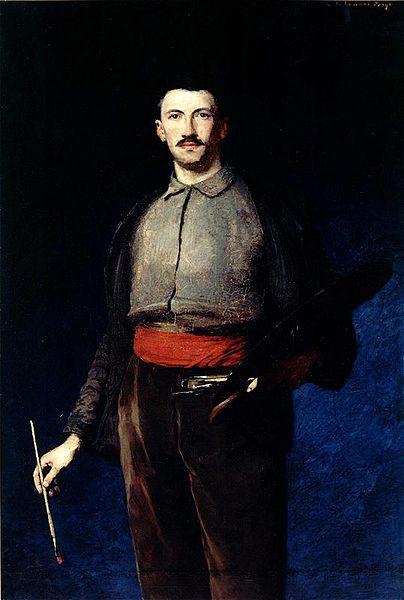 Ludwik de Laveaux Self-portrait with a palette. oil painting picture
